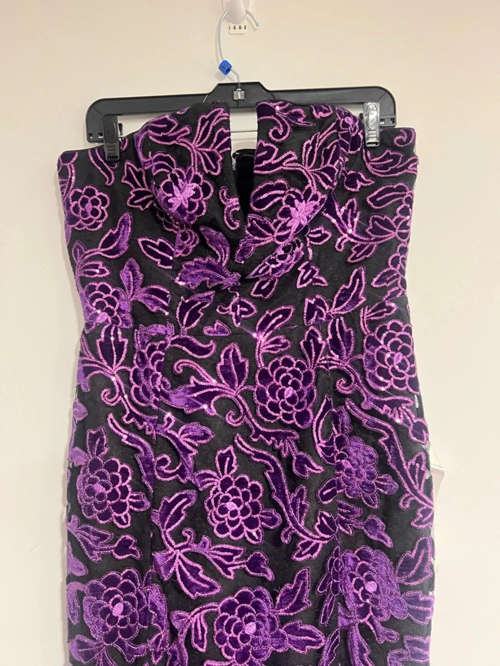Dress the Population Fernanda Embroidered Floral Strapless Gown Size Large NWT - Picture 5 of 9